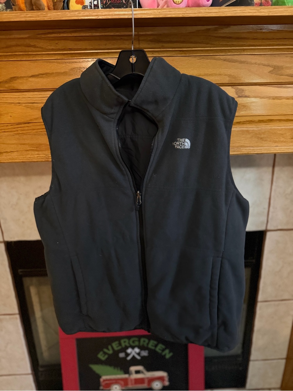 The North Face Black Men's Reversible Quilted Vest with Logo